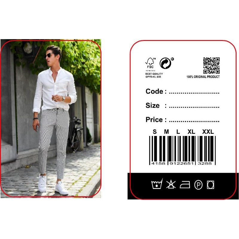 

HANG TAG MEN A isi 100 pcs label baju