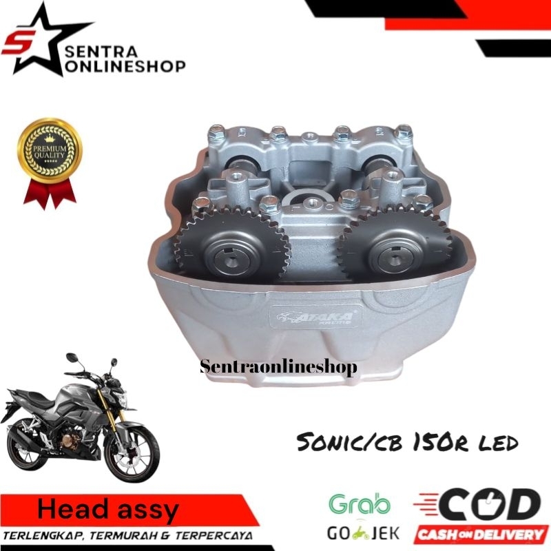 Cilinder head assy blok head set Cbr 150 led sonic 150 supra gtr 150 lakopan model bearing racing