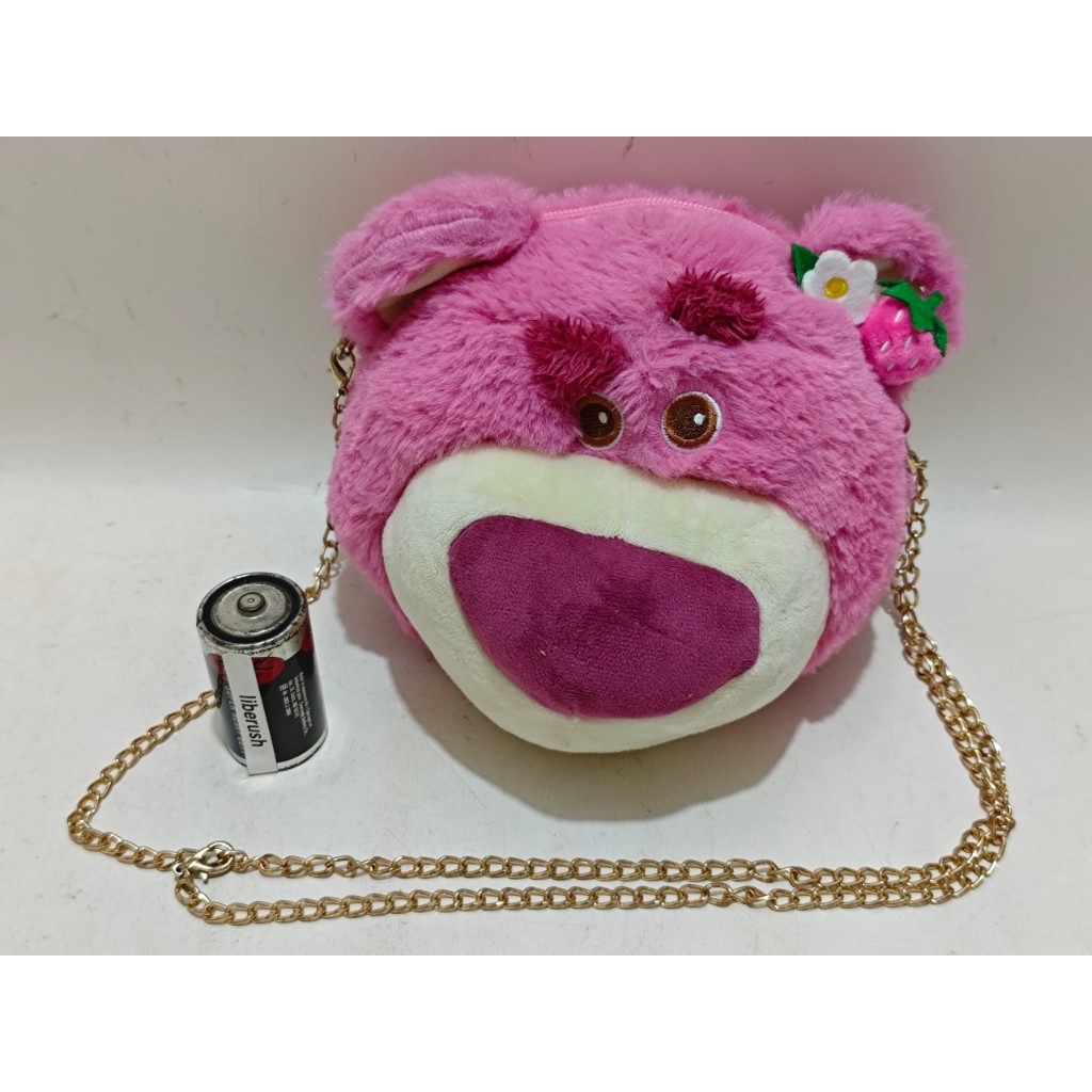 Disney store london toy story lotso huggin sling bag tas selempang anak plush doll boneka