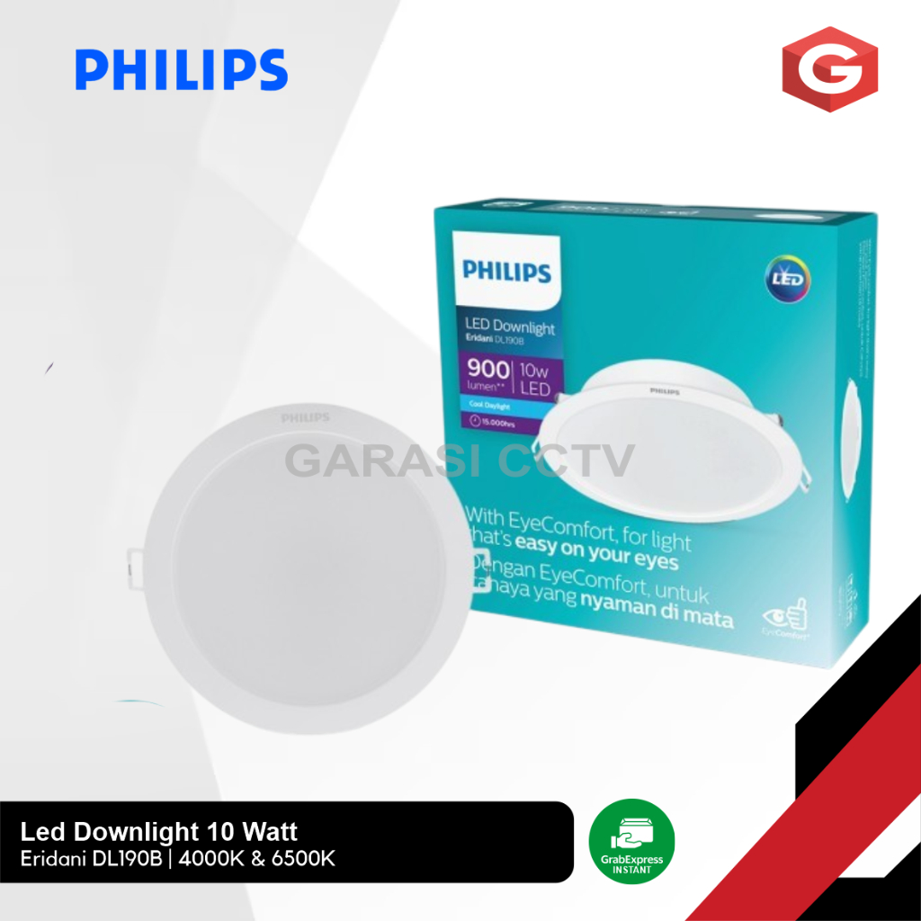 Philips LED Downlight DL190B Eridani 10W 4000K & 6500K