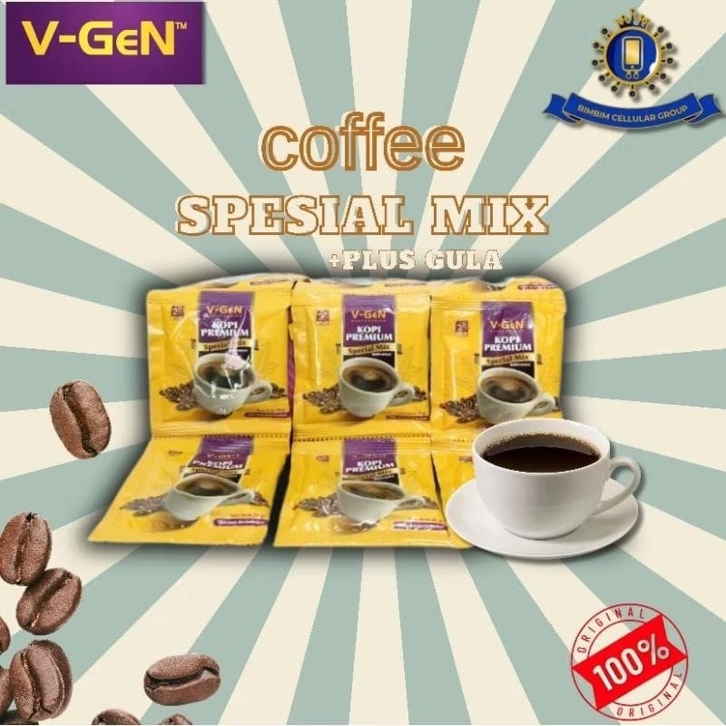 

KOPI V-GEN ROBUSTA Kopi Premium Special Mix Kopi+Gula 20GRAM