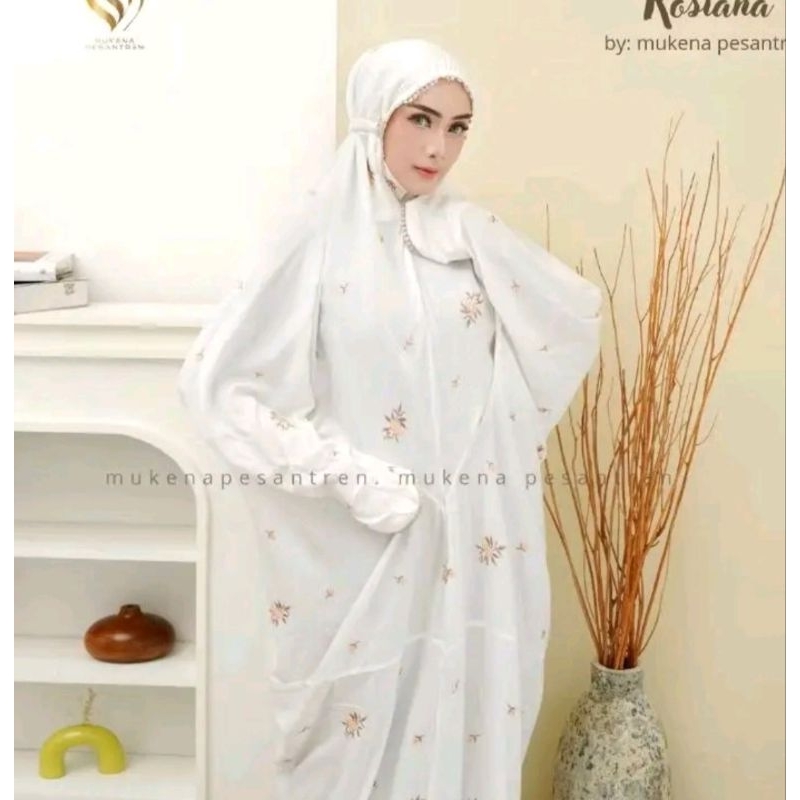 Mukena Putih Bordir Halus Mukena Dewasa Mukena Bahan Rayon Mukena Lajuran
