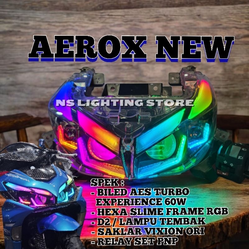 PROJIE BILED AES TURBO EXPERIENCE V2 AEROX NEW HEXA FRAME RGB BELANG