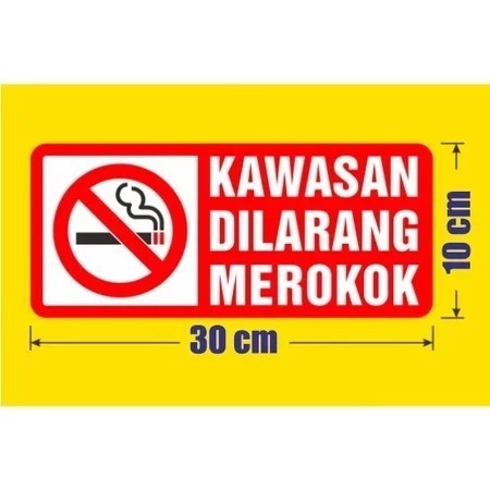 

Sticker Vinyl Stiker Sign Kawasan Dilarang Merokok 30 x 10 cm