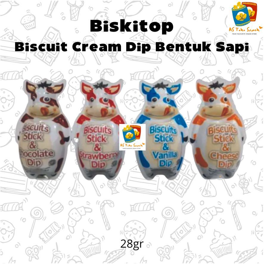 

Biskitop Biscuit Cream Dip Bentuk Sapi 28gr