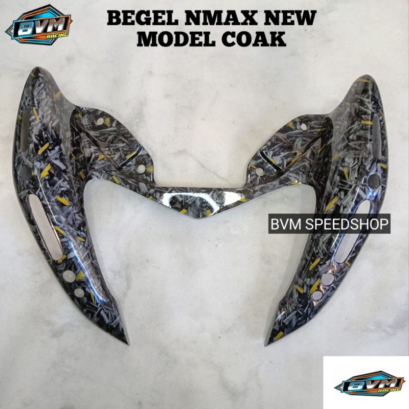 Behel Begel Nmax New Model Coak KARBON FORGED Behel Nmax New Lubang Coak Carbon Tanduk Nmax 155 Mode