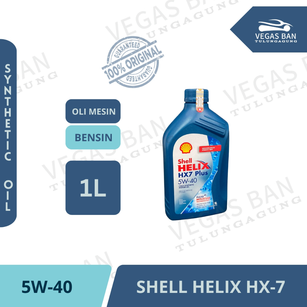 SHELL Helix HX-7 SAE 5W-40 Oli Mobil Bensin Full Synthetic 1 Liter