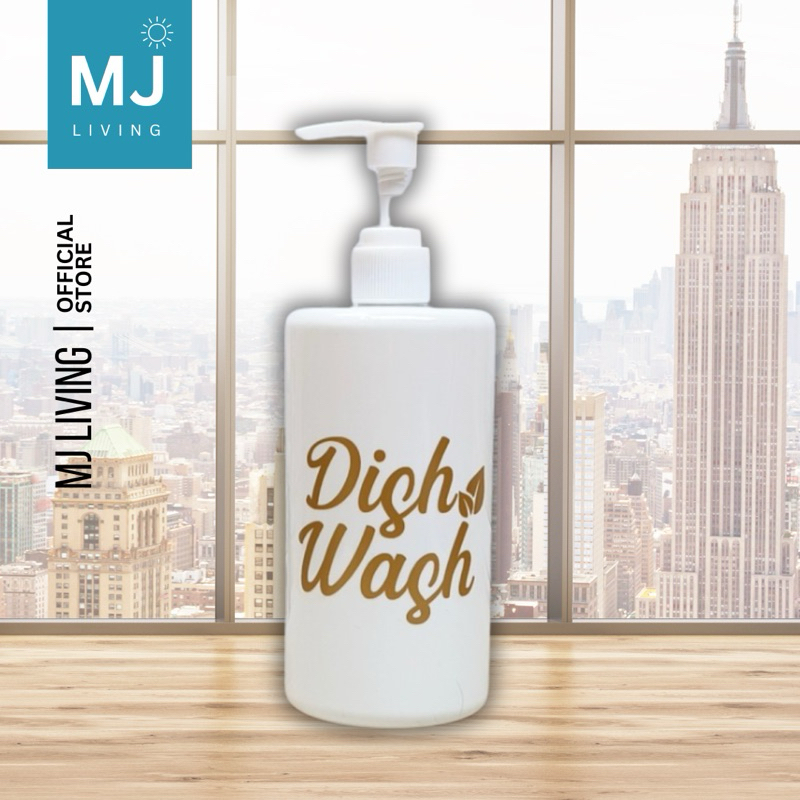 Botol Refill 500ml Warna Putih + Stiker | Botol Kosong Serbaguna untuk Sabun Cuci Piring