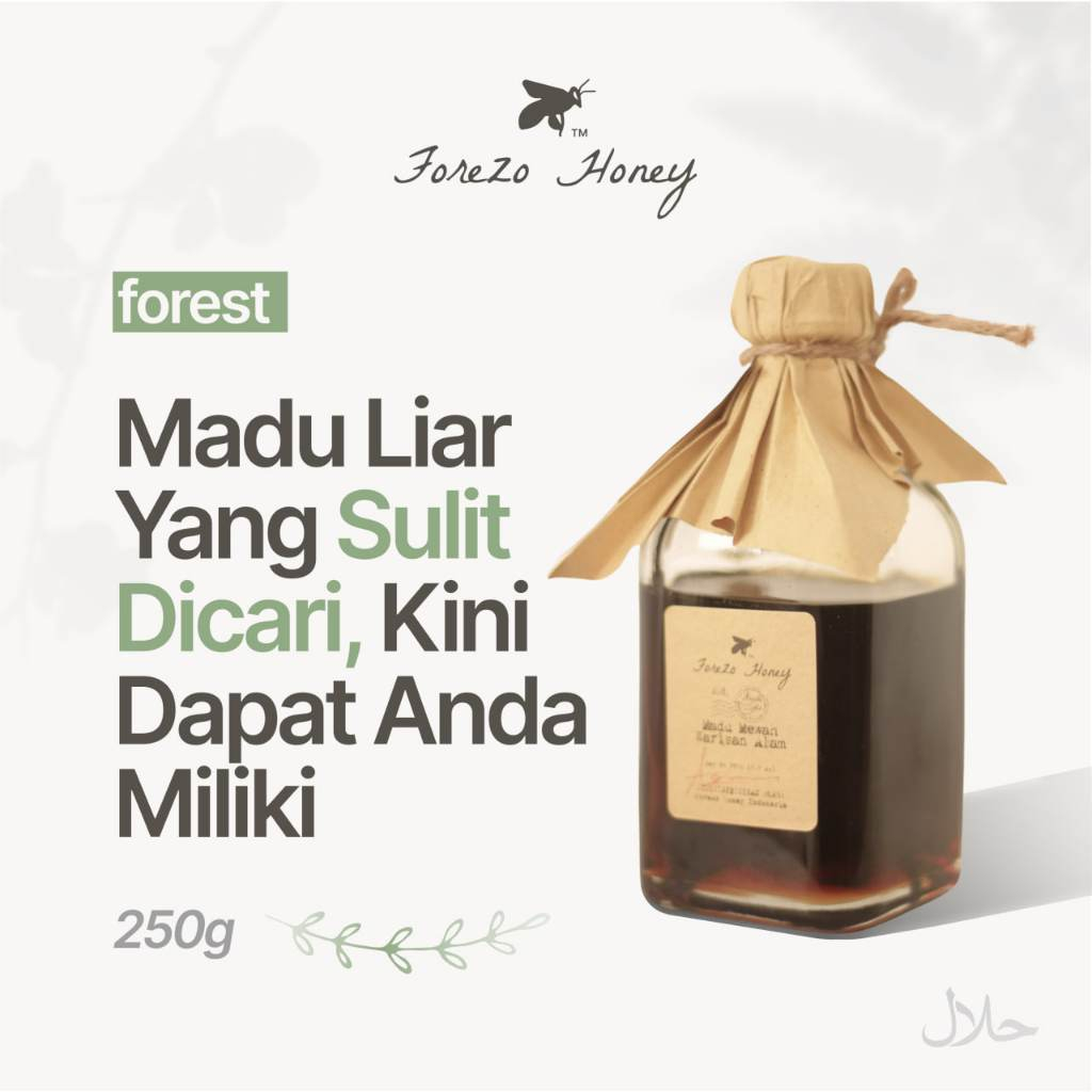 

Madu Hutan Liar murni Asli Forezo Forest Original 250gr tanpa campuran 100% original