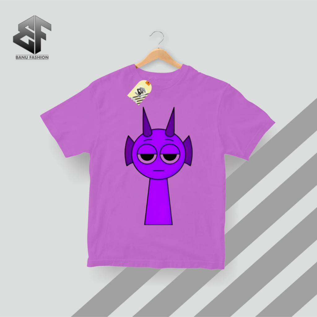 BANU FASHION SPRUNKI Ungu | Baju Kaos | Distro Anak Laki Laki & Anak Perempuan | Cotton Combed 30s |