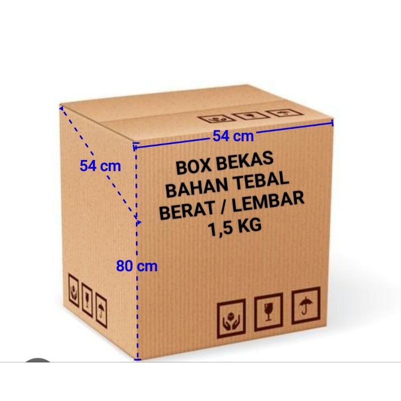 

Kardus tebal 54 cm x 54 cm x 80 cm