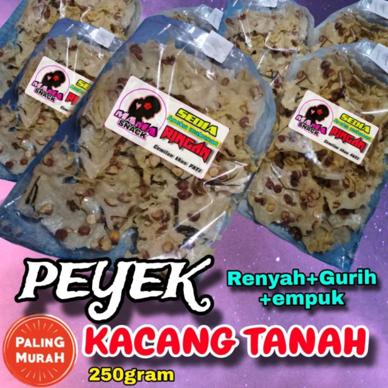 

Peyek Kacang Tanah khas pati 250 gram | Peyek kacang tanah renyah gurih dan empuk