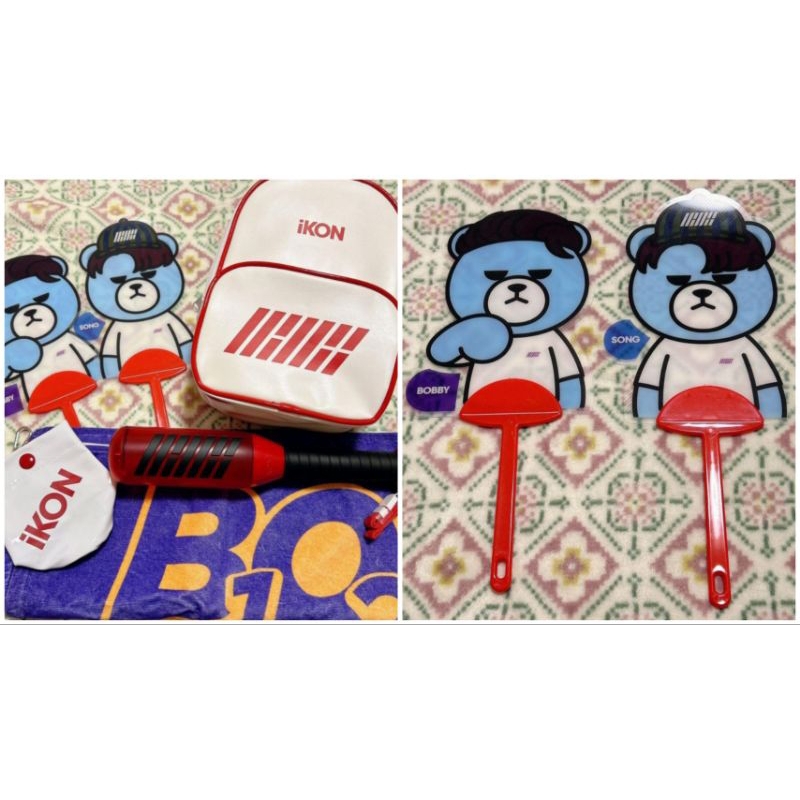 (READY STOCK) OFFICIAL MERCH IKON BACKPACK SLOGAN BOBBY HAND FAN SONG BOBBY LS TREASURE TEULIGHT PRE