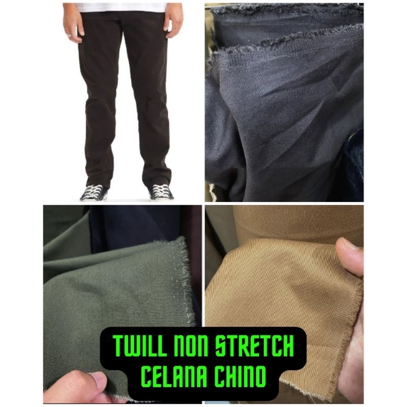 Bahan Twill non stretch polos/kain twill non stretch