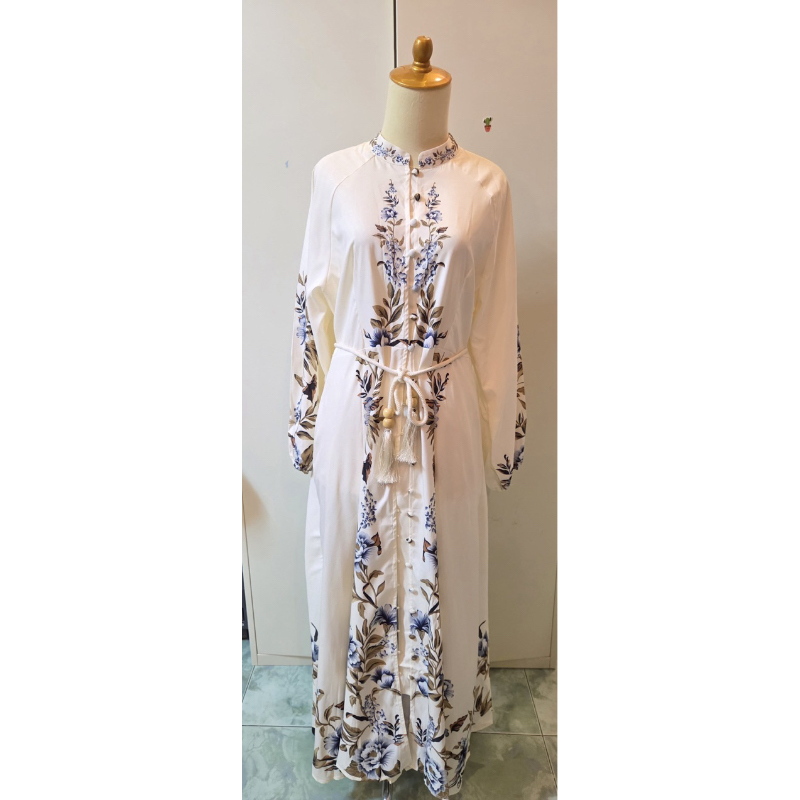 IMPORT BKK GAMIS BUNGA BUNGA PUTIH