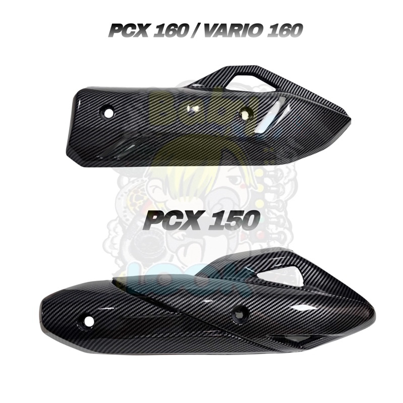 Cover Knalpot Carbon Pcx 150 160 Vario 160 Gratis Baut Tameng Knalpot Pcx 160 150 Vario 160 Tutup Kn