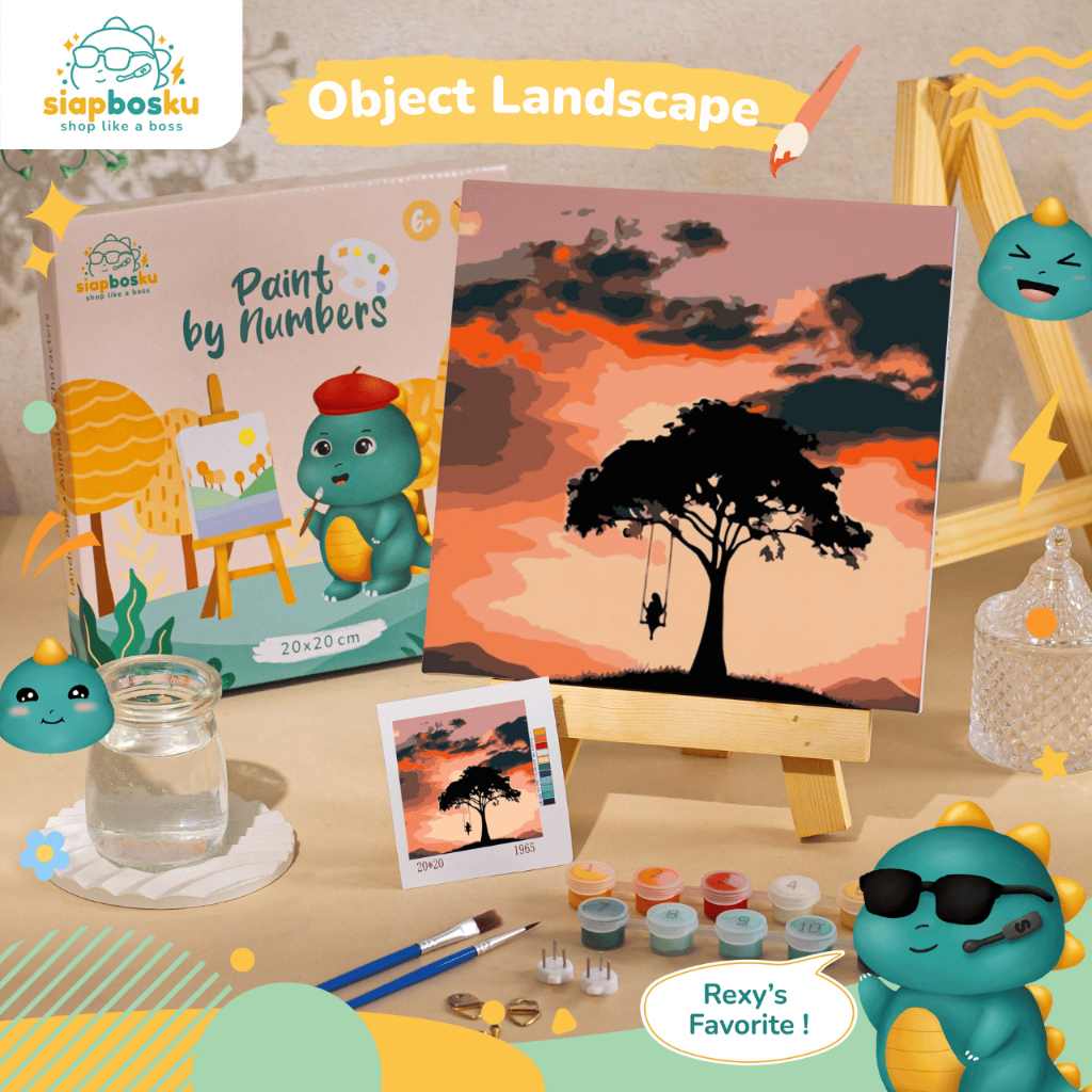 

SIAP BOSKU PAINT BY NUMBER KANVAS LUKIS 20X20 CM | OBJECT LANDSCAPE | DIY LUKISAN ESTETIK ANTI GADGET