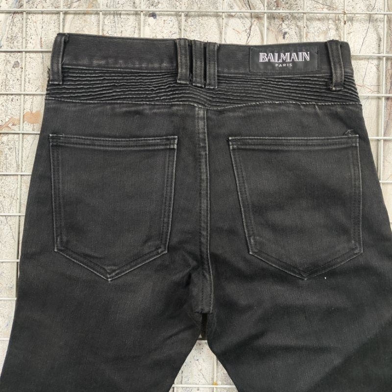 Celana Jeans Denim Balmain Biker Second Branded . 00392