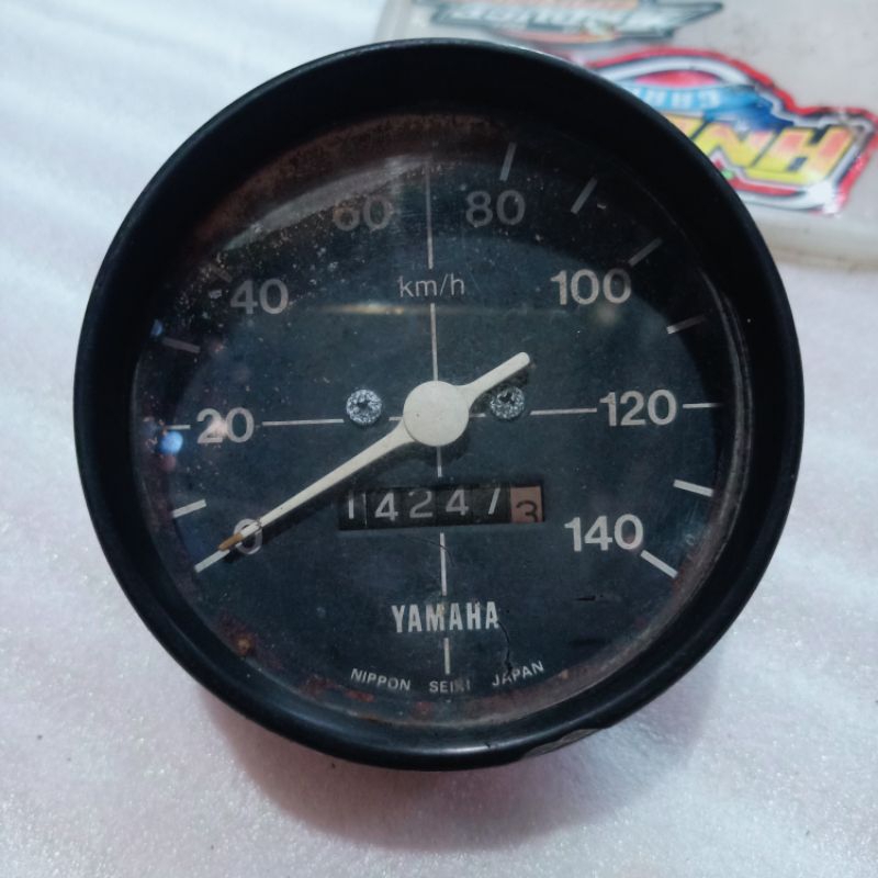 km kilometer spido spedo speedometer spedometer spidometer odometer gauge motor Yamaha RX 100 RX 125