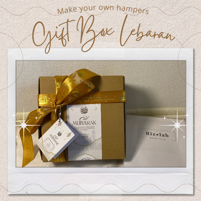 

SET Giftbox hampers Lebaran WITH STICKER BOX photo paper glossy 145 gsm, Ribon pita motif Idul Fitri, Hangtag 2 layer, greeting card | Untuk packaging hampers lebaran