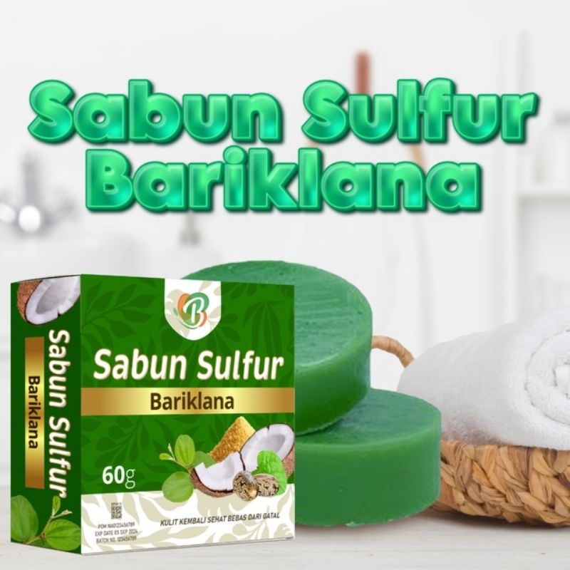 Sabun Herbal Sulfur Bariklana Solusi Gatal, Eksim, Panu