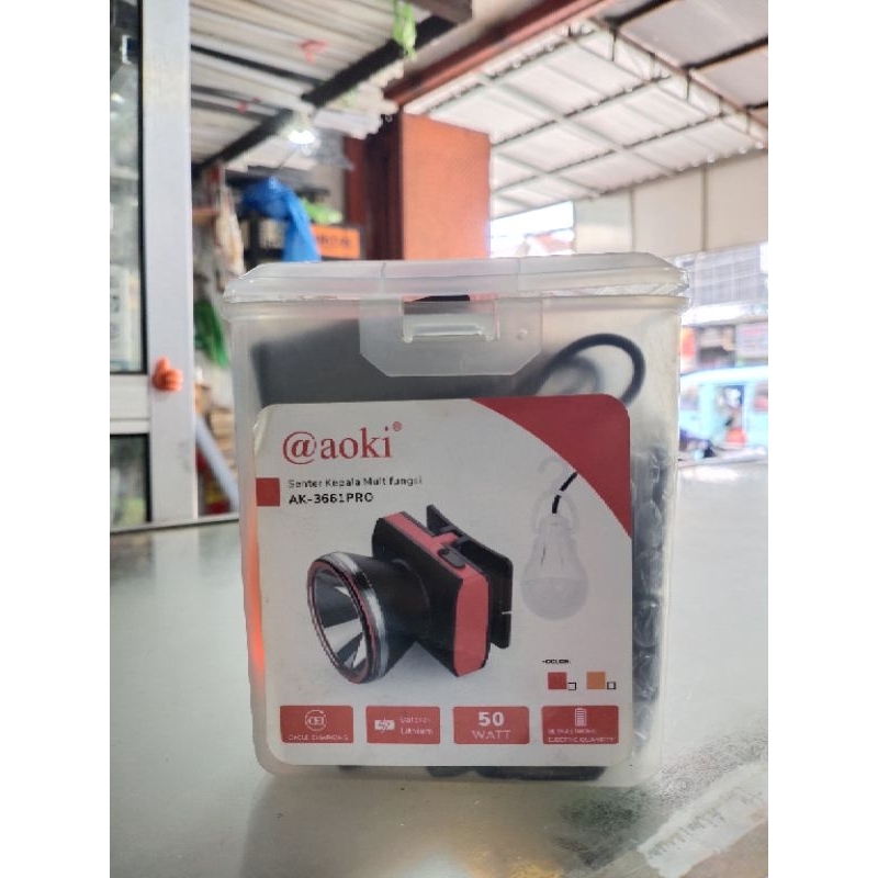 SENTER KEPALA MULTIFUNGSI AOKI AK-3661PRO 50WATT