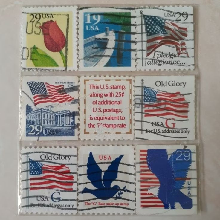 

(A) Perangko USA 1991-1994 Regular Issue Tahun 1991-1994 set 9pcs