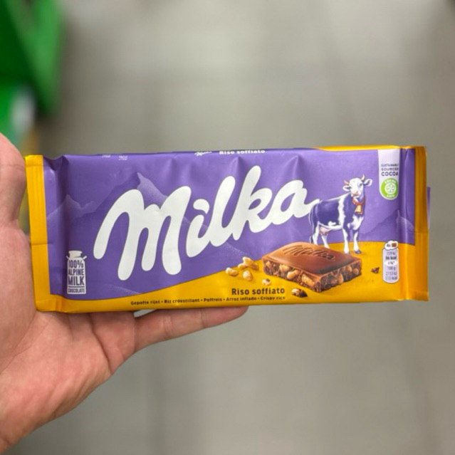 

milka alpine milk 100gr / riso soffiato / cookies / oreo brownie / oreo white / broken hazelnut / daim