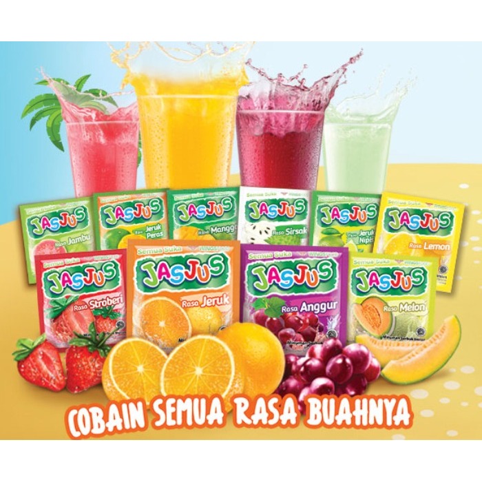 

JAS JUS MINUMAN INSTAN SERBUK ANEKA RASA (1 RENCENG ISI 10 SACHET)
