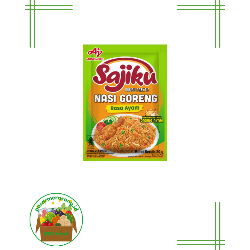 

Sajiku® Bumbu Praktis Nasi Goreng Rasa Ayam dan Rasa Pedas 20gr