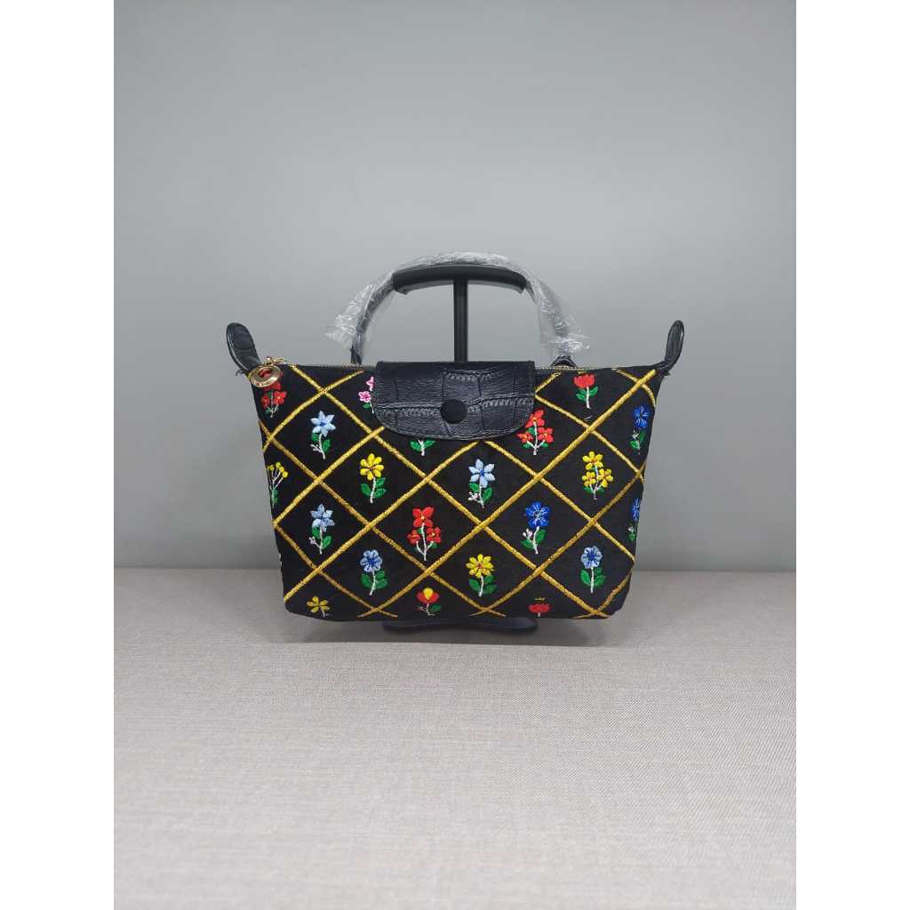 Tas Selempang Wanita Motif Bunga Kulit Asli Premium