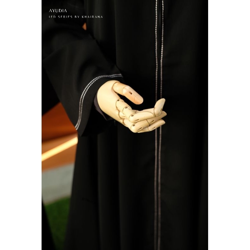 Gamis Abaya Jetblack Ayudia by Khairana Muslim Wear