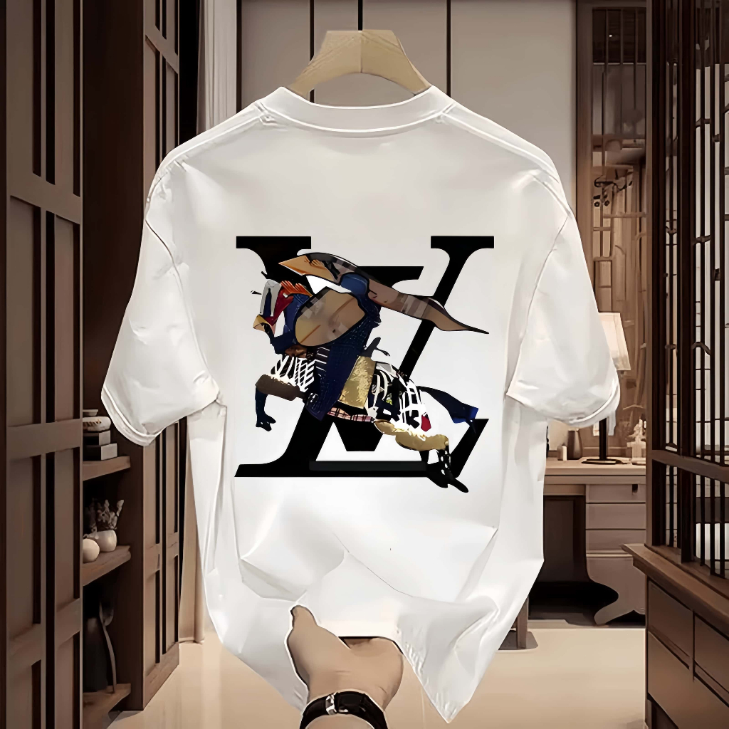 (COD) T Shirt Pria KAOS Luxury - inspired brand baju laki - laki Wanita baju kaos dengan cetak hewan