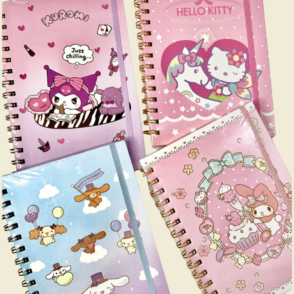 

Buku Catatan HardCover Notebook Spiral Lucu A5 Notebook Karakter Kartun Hello Kitty Cinnamoroll Kuromi MyMelody Kawaii Untuk Sekolah Kantor kado