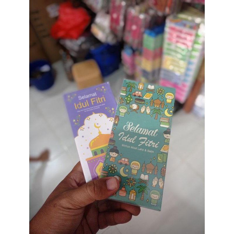 

50lembar amplop lebaran L mika ukuran 8cmx16cm