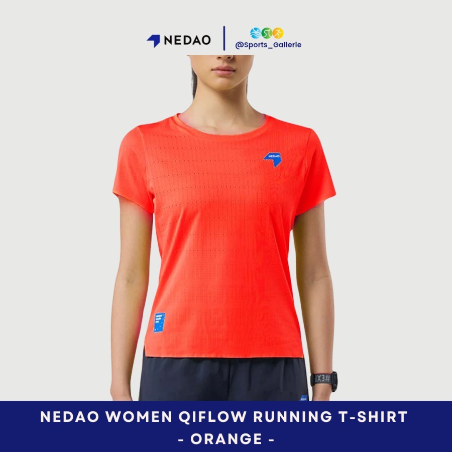 NEDAO Women QiFlow Running T-Shirt Orange