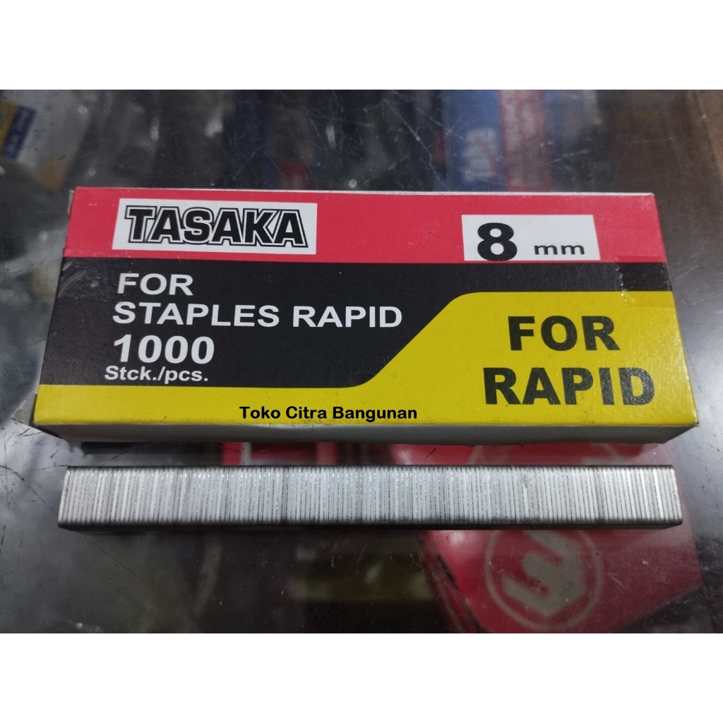 

Isi ulang Staples 8 mm isi 1000 pcs Refill Staple Gun 5/16 inch Straples Buku Spanduk Jok Hecter Hekter
