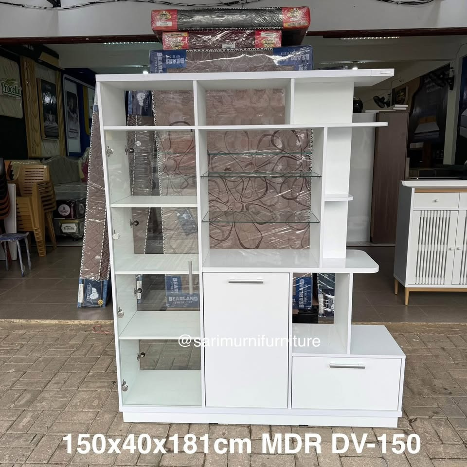 Lemari Buffet Pembatas Ruangan/Buffet Ruang Tamu/Lemari Hiasan MDR DV-150 (150x40x181cm)