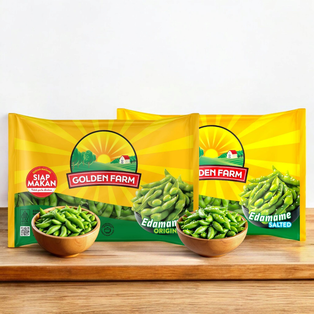 Golden Farm Frozen Edamame 450gr - Kacang Edamame Beku