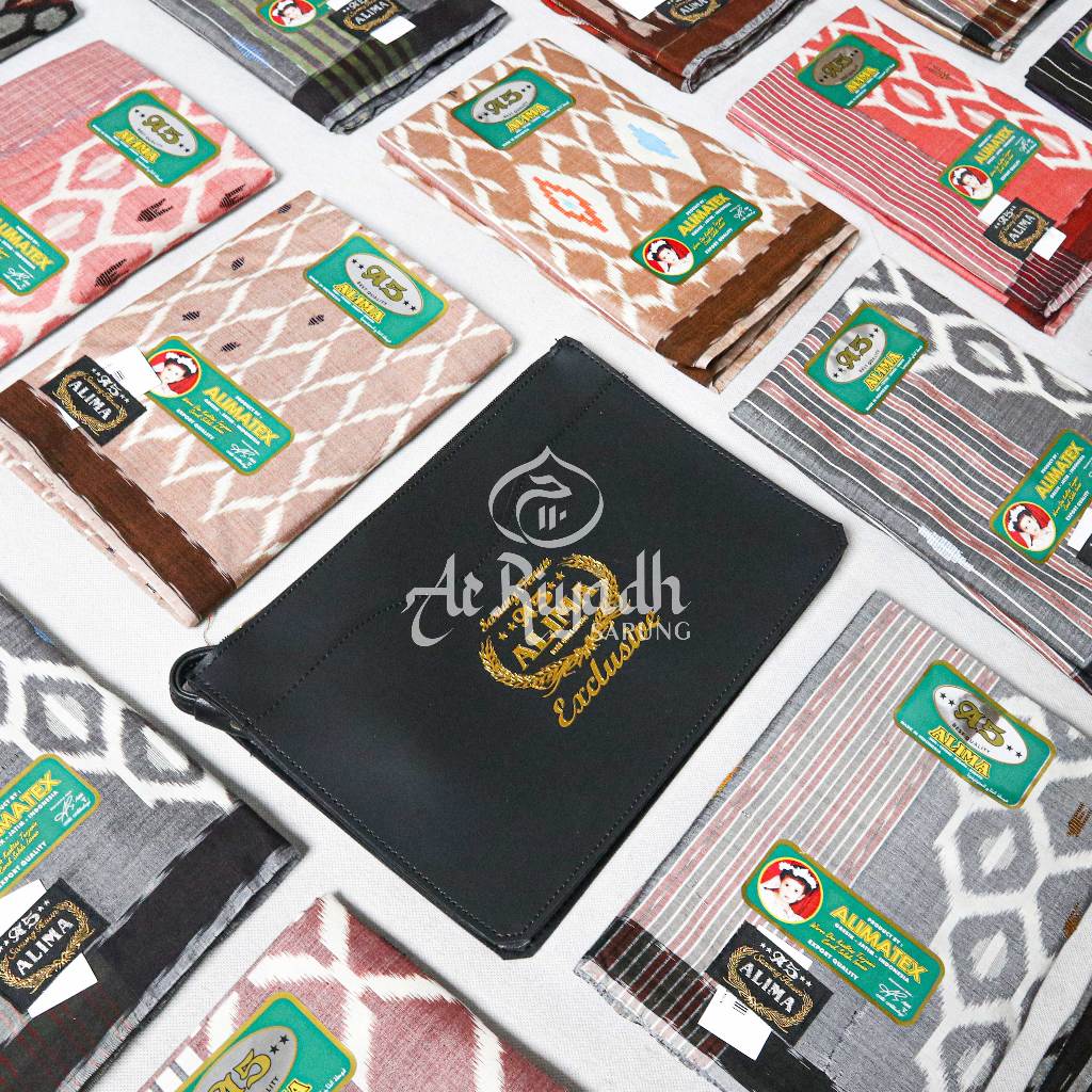 Sarung Alima Tenun Sutra Motif SKI Songket Kawung