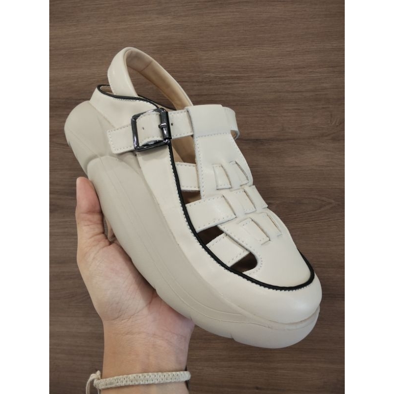 SANDAL SELOP WANITA | SELOP WADGES | WEDGES HAK TINGGI - POLLUX WBB681