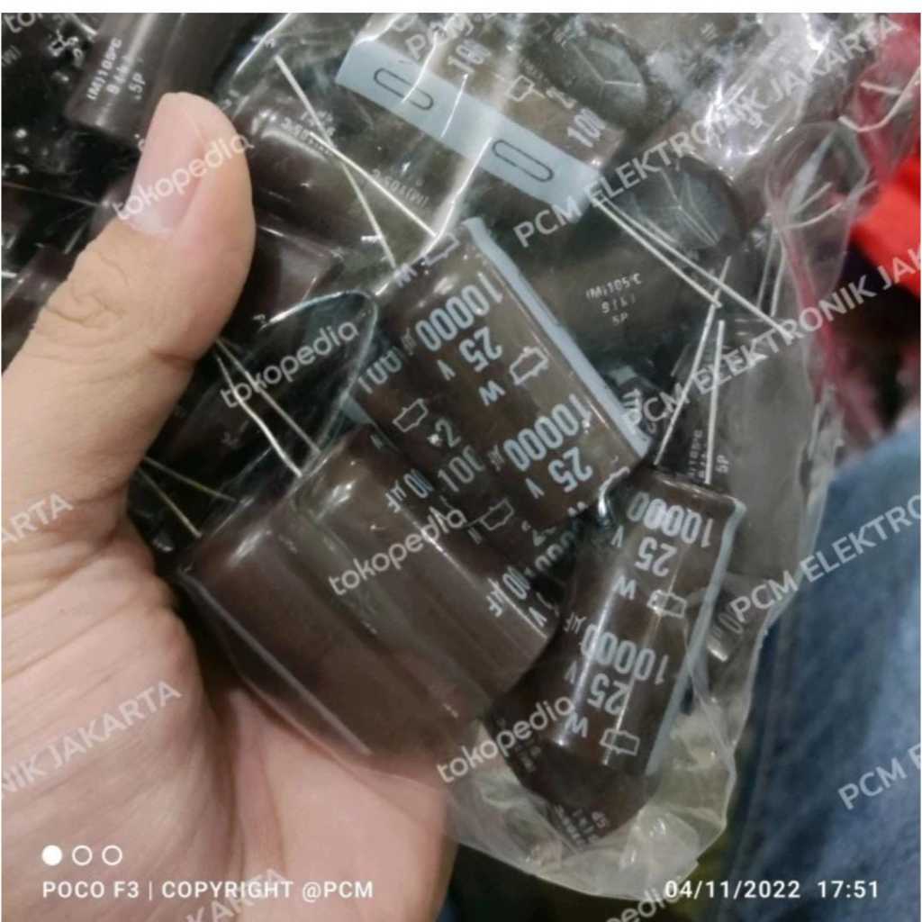 RD0590 elco elko 10000uf 10.000uf 10000 uf 10.000 25v 25volt 25 volt nippon by PCM LTC GLODOK