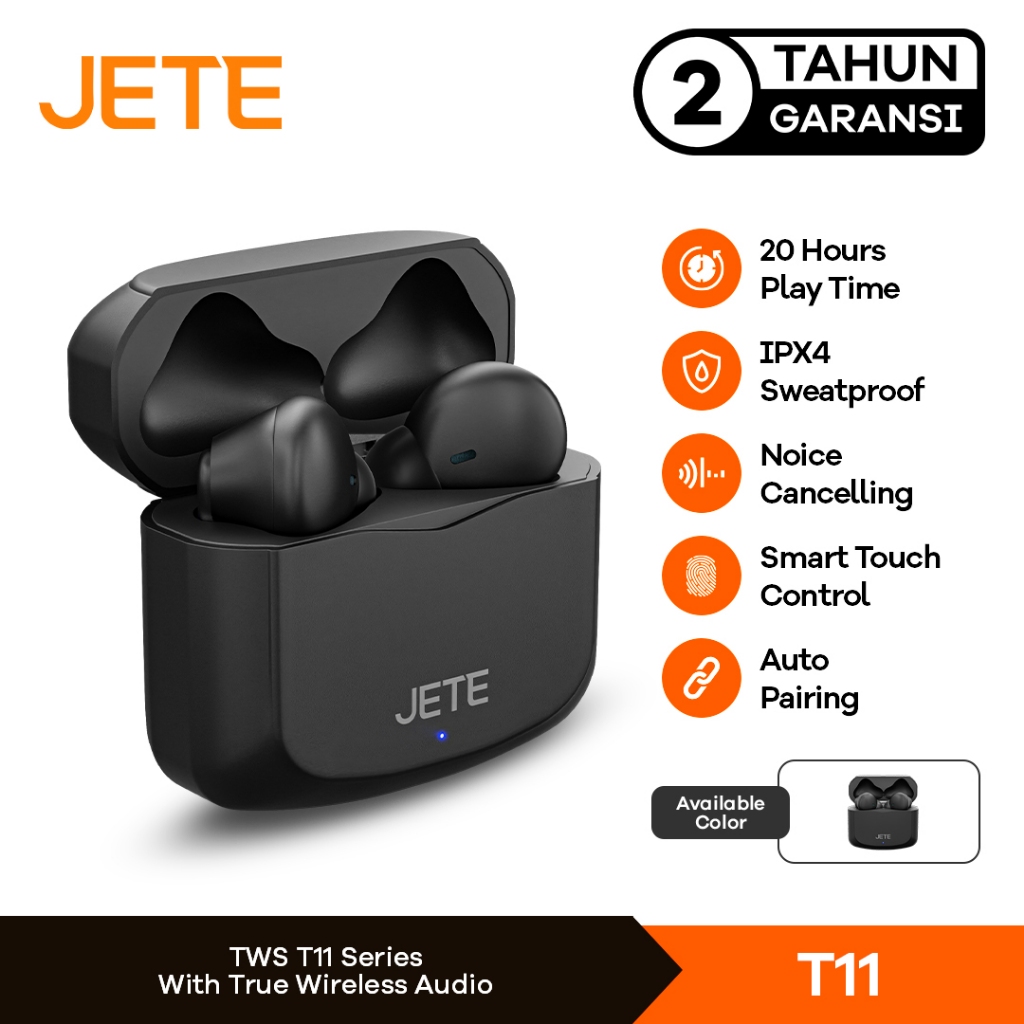 JETE T11 TWS Earbuds Headset Bluetooth | Garansi 2 Tahun
