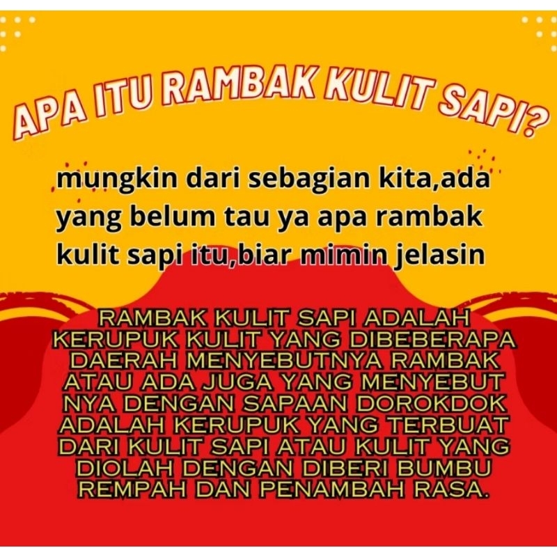 

Nycyta Home Kerupuk Kulit Sapi Rambak Dorokdok Sapi Asli Aneka Rasa Super Renyah 1 Bal 200 Gr