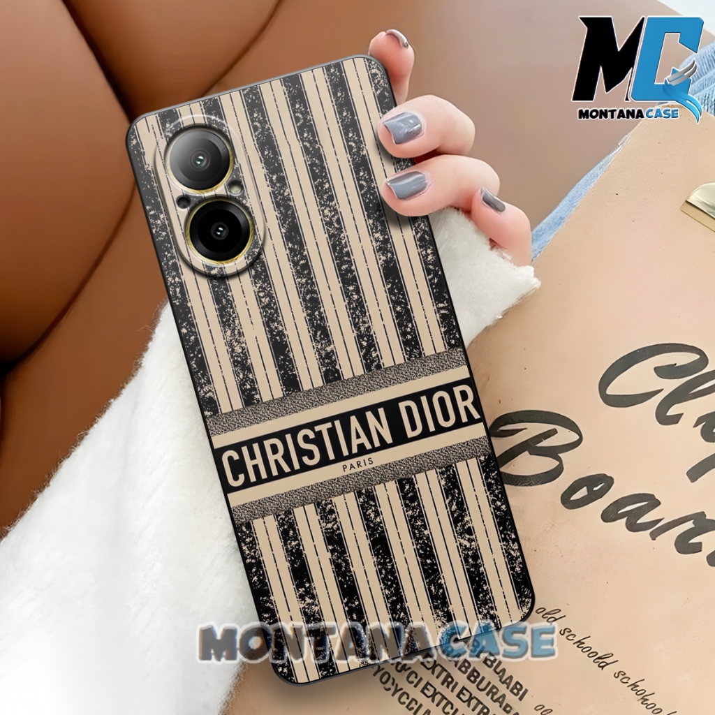 MONTANACASE - Cassing Realme C67 New Case Fashion Motif Dior Tahan Banting Cover Belakang HP Realme 