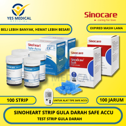 Sinoheart Strip Gula Darah Sinocare Strip Gula Darah Stik Gula Sinoheart Accu JunDW