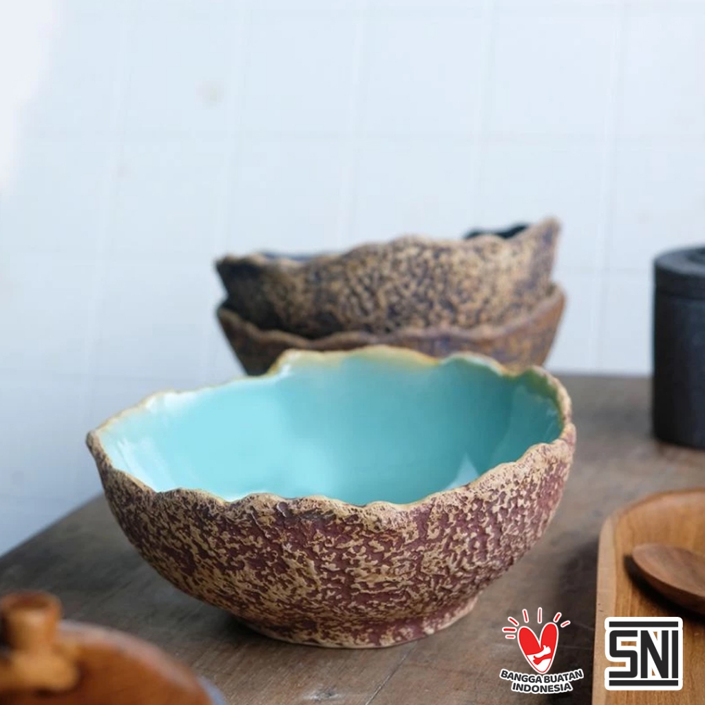 Naruna Bowl Coral Keramik