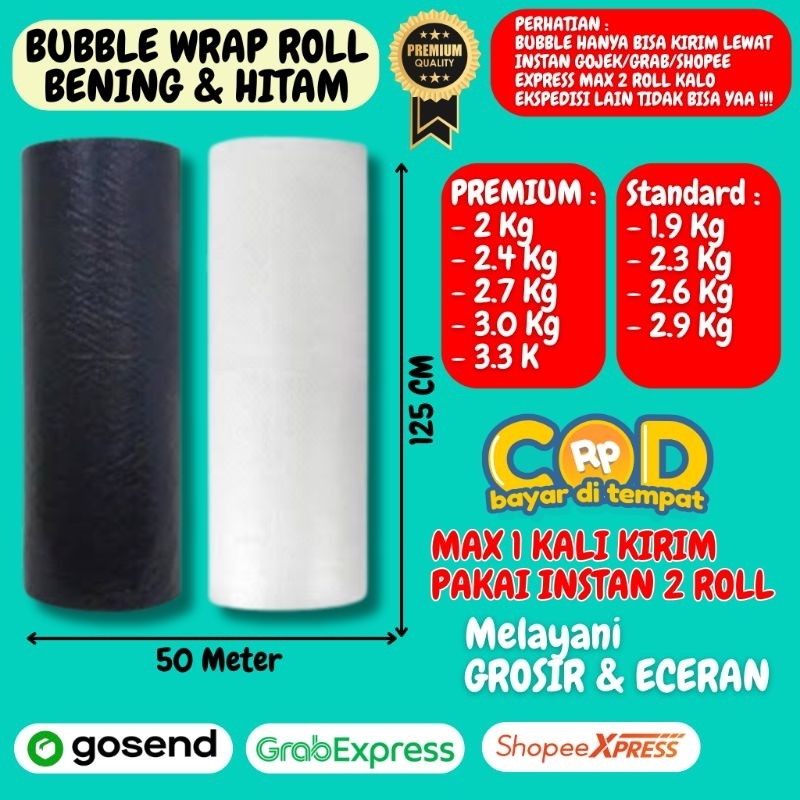 

Bubble Wrap Roll Bening & Hitam | Premium & Standard Kualitas Terbaik | Surabaya & Sekitarnya Only