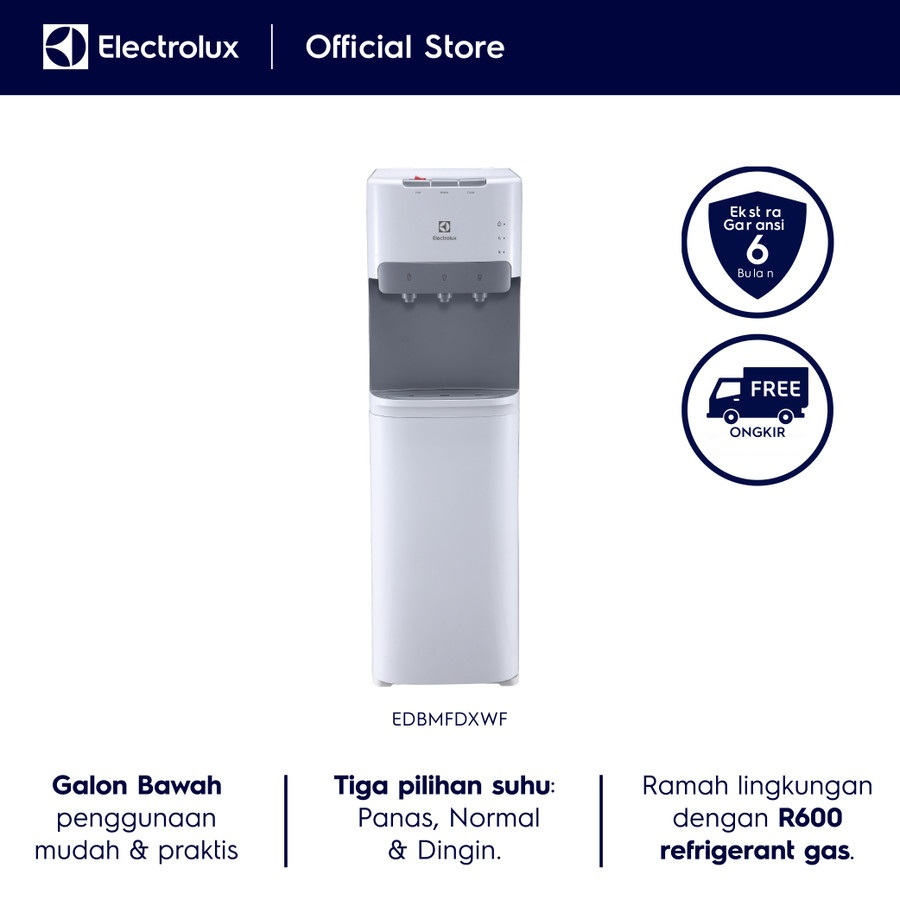 Dispenser ELECTROLUX EDBMFDXWF Galon Bawah Kompresor