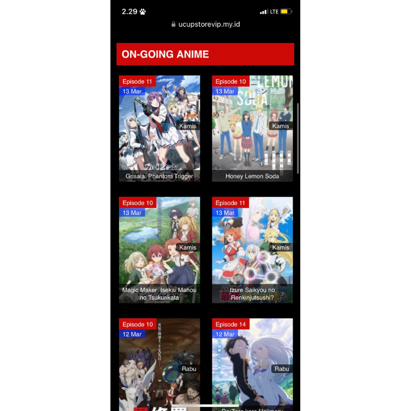 source code website streaming anime auto update episode